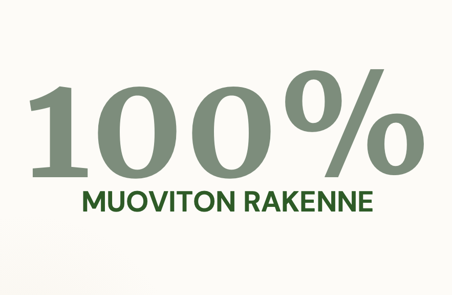 100% Muoviton rakenne